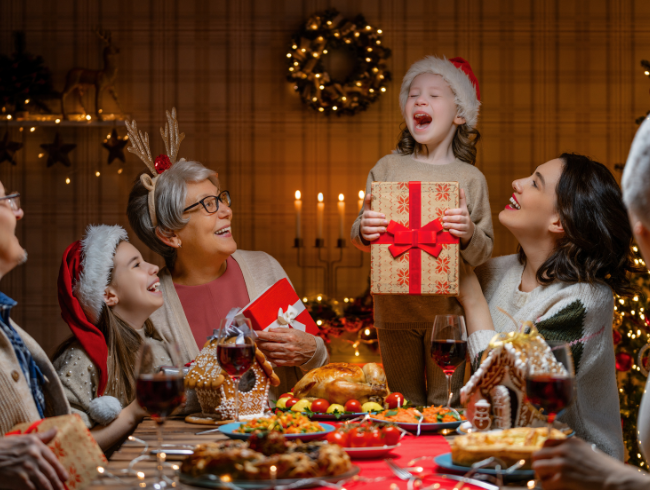 บุฟเฟต์มื้อเย็นวันคริสต์มาส