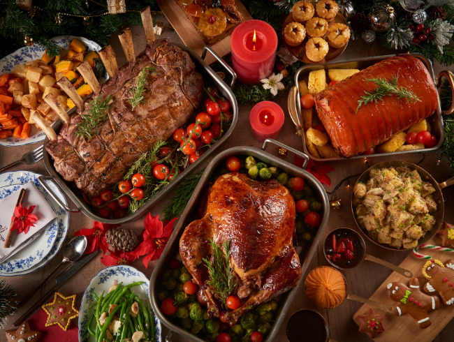 บุฟเฟต์มื้อกลางวันวันคริสต์มาส